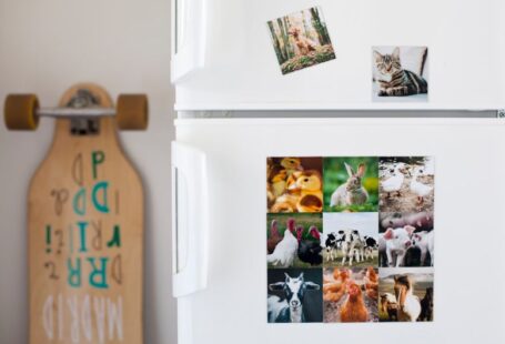 Dog Puzzle - a white refrigerator with pictures of animals on it